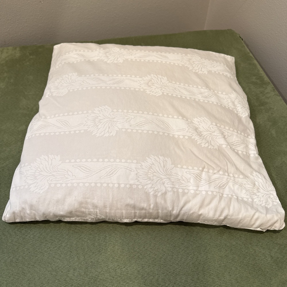 VTG Harris BluPrint Quality Ticking‎ Feather Down 19" Square Pillow STAINS